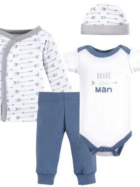 Preemie Cotton Brave Man 4pc Outfit NWT